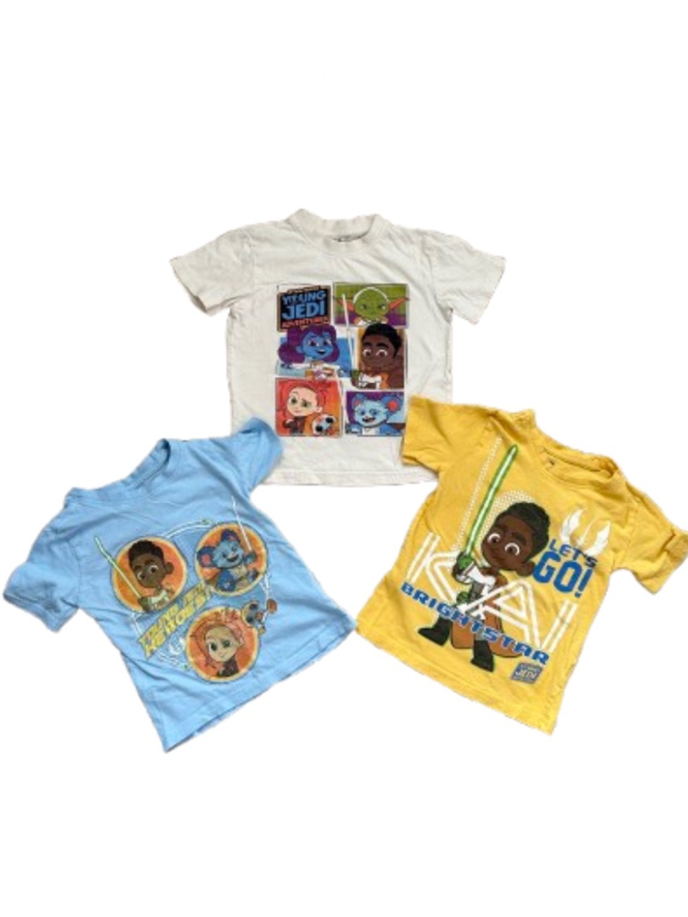 Toddler Boys Young Jedi Adventures Star Wars Shirts Bundle Size 3T